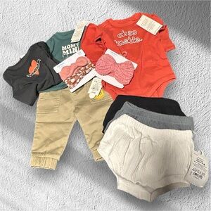 0-6 months New Baby Clothes Bundle ~ Cat & Jack BNWT 10 pieces total!